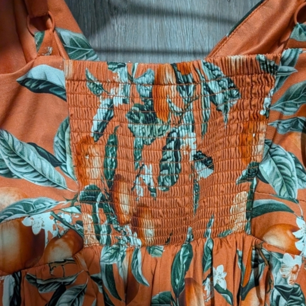 NEW Torrid Retro Chic Orange Blossom Dress Sz 0 NWOT 0X 12 14 L XL - Picture 7 of 9